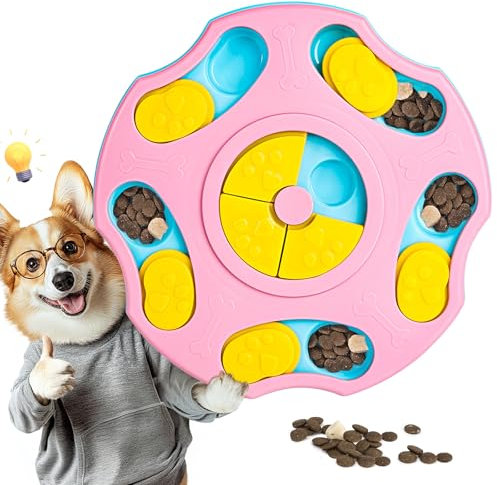 Hundespielzeug Intelligenz, Intelligenzspielzeug für Hunde, IQ-Training, waschbar, Intelligenzspielzeug für Hunde, waschbares Hundeleckerli-Spielzeug, Hundespielzeug für Welpen und Katzen(Gelb)