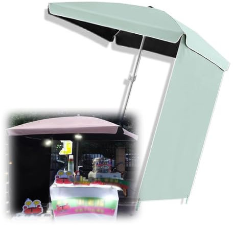 MACAGGTNTU Ombrellone da Mercato Regolabile Ombrellone da Giardino Quadrato, 160/200cm Ombrellone da Spiaggia con Tenda Parasole Ombrellone da Esterno per Gazebo(Blue,160cm/5ft)