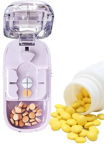 Sionhiuo Pillenteiler, Einstellbarer Medikamententeiler, Pflegebedarf Für Täglichen Gebrauch Senioren Sport Medikation Fitness Reisen Apotheke