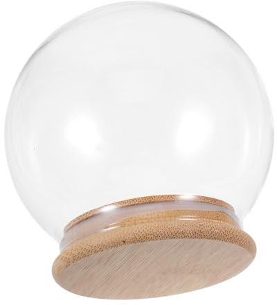 MUSISALY Glasglocke Mit Sockel Klare Glaskuppel DIY-schneekugel-vitrine Heimdekoration Transparentes Glas Stabiler Sockel Für Bastelarbeiten Und Sammlerstücke