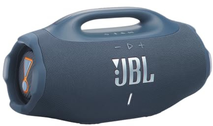 JBL Boombox 4, Enceinte Bluetooth Portable, Son JBL Pro, AI Sound Boost, étanchéité et résistance à la poussière IP68, jusqu'à 34 h d’autonomie, Connexion Multi-Enceintes Auracast, Bleu