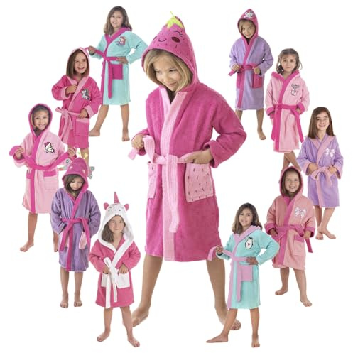 LEBENGOOD Accappatoio Bambina Bambino Ragazza Ragazzo Bambini Spugna Cotone