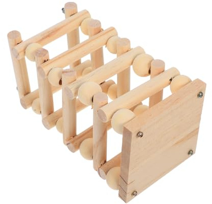 ERINGOGO Holz Futterkorb für Kaninchen mit Multifunktionalem Grashalter Robustes Futterhäuschen für Zwergkaninchen und Kleine Nager Natürlicher Futterständer für Heu und Alfalfa Geeignet