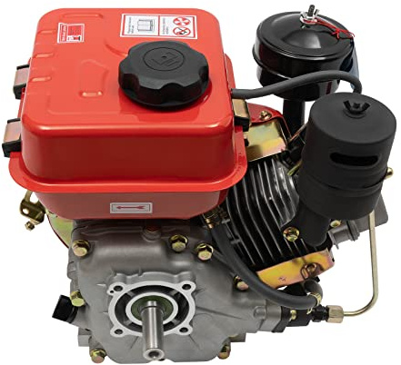 Motor diesel de 4 tiempos, monocilinder, 2,2 kW, 2200 W, 3800 rpm, enfriado por aire, con silenciador, depósito de 3,5 L, para generador, agricultura, tractor, bomba de agua, maquinaria pequeña, color