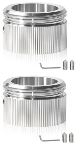 Heizungsventil Adapter, Heizkörperthermostat Adapter 304 Edelstahl,M30x1,5 Gewinde für RA/RAV/RAVL Heizkörperventil Ventile, mit Sechskantschlüssel, Kompatibel mit Danfoss Thermostatventil (2 PCS)