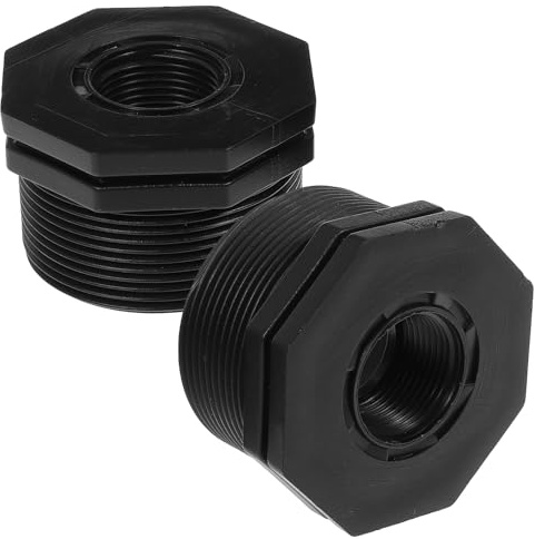SEWACC Raccordo a Paratia Filettato 2 Pezzi 2 X3/4 in PP Resistente per Serbatoi d'Acqua Acquari e Tubi da Giardino Adattatore a Passaggio per Uso Industriale e Domestico