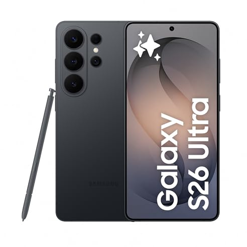Samsung Galaxy S26 Ultra, 256GB, Smartphone con Galaxy AI, Cámara 200MP, 12GB RAM, Batería 5000mAh, Garantía del Fabricante 3 Años+1 Año Extra, Color Negro (Versión Española)