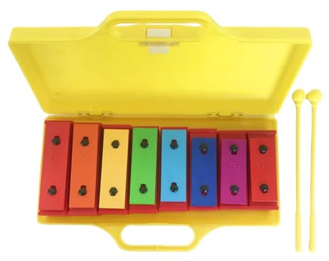 Xilófono colorido, musical de 8 notas, instrumento afinado con mazos, ayuda educativa para la enseñanza, práctica en el aula preescolar, rendimiento en viajes a casa, regalo de cumpleaños y va