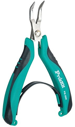 Pro39;sKit PM-396I AISI420 Stainless Steel Bent Nose Plier Wire Wrapping Beading Jewelry Tool Handle Tool