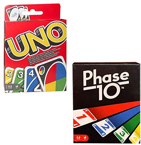 Mattel Games Spar-Set 176802 Kartenspiel-Set mit UNO und Phase 10
