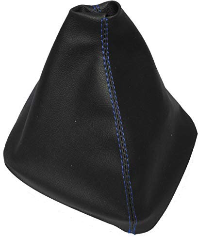 AERZETIX - Cuffia Soffietto - per Leva del Cambio - in Similpelle - pelle Nero con Cuciture Blu