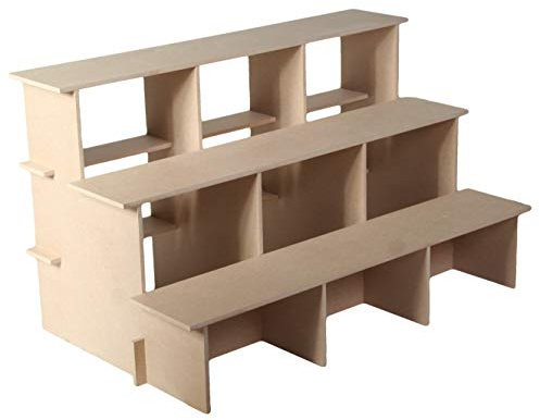3 TIER DISPLAY STORAGE-POS TABLE DISPLAY UNIT STAND FOR RETAIL COUNTER SHOP (Large)