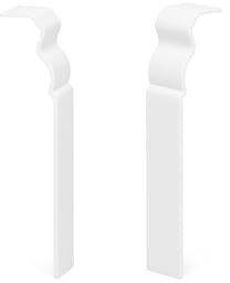 KGM Verbinder für Hamburger Sockelleiste, 90 mm, 2 Stück | Kunststoff in Weiß RAL9016, saubere Verbindung, einfaches Aufstecken