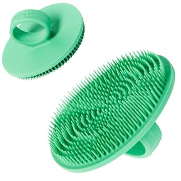 Boie USA Face Scrubber - Handheld Facial Tool, Deep Cleansing Exfoliating Facial Brush. Fights Acne with Gentle, Silicone-Like Bristles, Long Lasting, & Hypoallergenic (Mint)