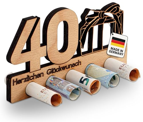 DARO Design - 40. Geburtstag Geldgeschenk Holz