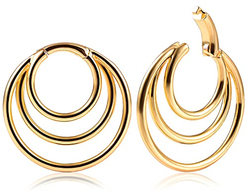 Vankula Ohr Gewichte Flesh Tunnel Weights Hangers Ringe Hoop Edelstahl für männer damen Ohrpiercing Gestreckte Schmuck 5mm 6mm 10mm 12mm
