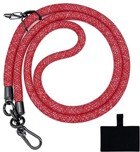 HIRANE Thick Rope Cell Phone Lanyard Spacer, Anti Theft Phone Strap, Adjustable Crossbody Phone Strap, Universal Crossbody Patch Phone Lanyards, for All Smartphone (08)