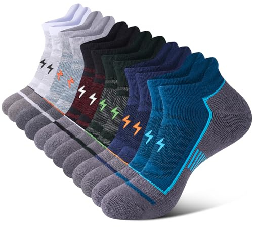 Cirorld Calzini Uomo e Donna, Calzini Sportivi Anti-vesciche Traspiranti, 6 Paia Calzini Uomo Corti, Calze Uomo Corte Cotone per Running, Ciclismo, Lavoro, Trekking 37-42 Multipack, Multicolore