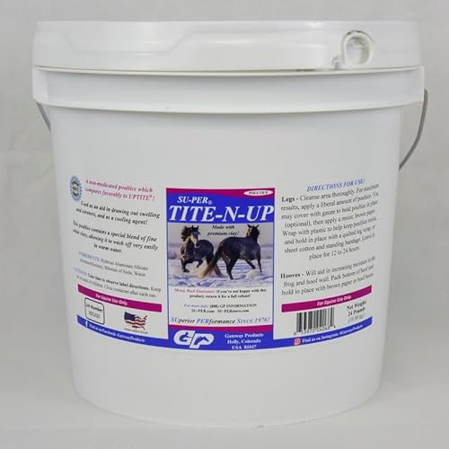 SU-PER Tite-N-Up Poultice for Horses - Helps Draw Out Swelling & Soreness - Non Medicated Poultice & Cooling Agent - 24 Pounds