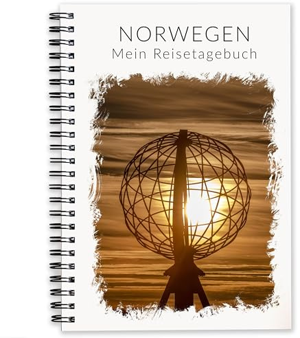 Calmondo Journal de voyage norvégien à remplir | Planificateur de voyage interactif pour 3 semaines | Journal de voyage Norvège Cadeau pour croisière et voyage vers le Cap Nord | Classeur à anneaux
