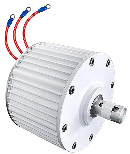 Generador de alternador 1000W,24V 48V 96V 220V magnético permanente para turbina eólica - dinamo Motor eléctrico sin Engranaje trifásico para aerogenerador Horizontal& turbina agua