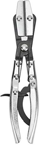 CHEOTIME Hose Clamp Pliers Hose Pinch Off Plier, Ratcheting Jaws Swiveling for Cleaning Machine Drains, Auto Hoses, Radiator Pipes, Brake Pipes, Coolant Pipes (10 Inch)