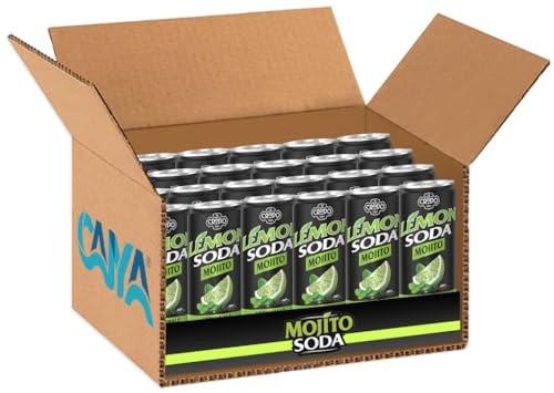 Lemonsoda Mojito Originale Analcolico Italiano, Lemon Soda con Limoni Siciliani 330ml (EDIZIONE 2025) [PACK con 24 Lattine]