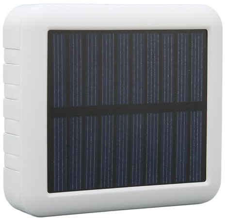 Ejoyous 20000mAh Solar Powerbank, Power Bank mit 4 Kabeln Schnell Aufladende USB C tragbares Ladegerät Wasserdicht 2 USB Ports für Handy Tablet Outdoor mit USB C Micro (White)