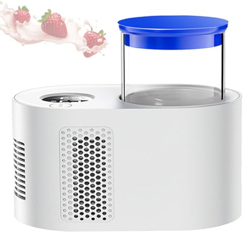 VzxCrue Yogurt Maker Machine,Yogurt Maker Glass Jars with Glass Inner Pot And Timer Control Small Yogurt Maker Machine with Temperature Control,for Kitchen and Restaurant,White