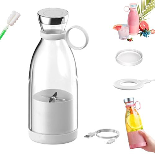 Blender portable Juicengo, Blender à smoothies avec lames en acier inoxydable pour milkshakes et smoothies, Mini-mixeur portable rapide Freshjuice, avec chargeur USB magnétique sans fil (write)