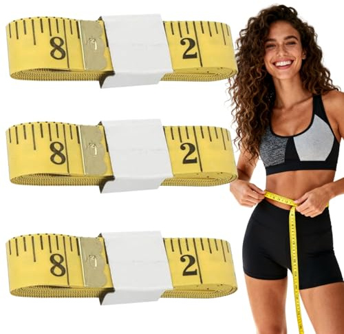 3PCS 3M Soft Body Measuring Tape,Flexible Dual Sided Measuring Tape,Fabric Measuring T/ape for M/easuring B/ody,Dual-Sided Fabric Sewing Tape for B/ody,M/easuring T/ape for Dressmaking Measurement
