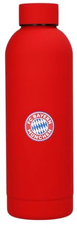 FC Bayern München I Edelstahlflasche I Trinkflasche I 0,5 l I Rot I Schule I Kindergarten I Fußball
