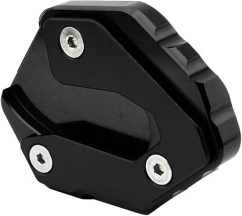 Expansor de soporte Motocicletas Para Yamaha MT09 Para Tracer 900 GT 2015 2016-2019 MT-09 Soporte de pie de apoyo para motocicleta Ampliador de caballete lateral(Negro)