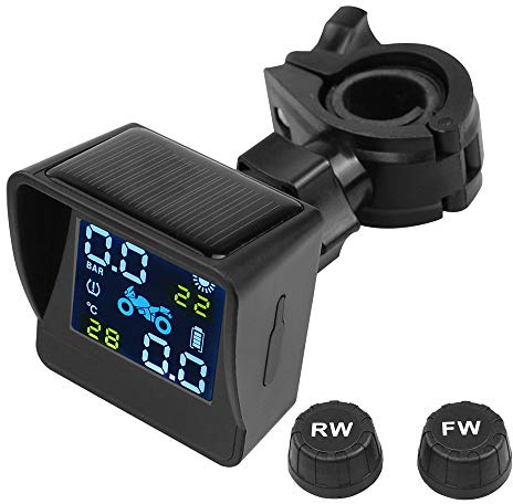 UDHSNJZG Tpms USB Solar Lade Motorrad Motor Reifen Druck Temperatur Überwachung Alarm System Mit 2 Externe