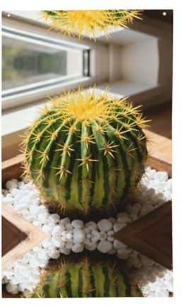 Banderas de jardín de bolas de cactus para exteriores, banderas con diseños de flores, bandera al aire libre para decoración de jardín