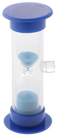 Gazechimp 3 Minuten Sanduhr Zahnputzuhr mit Saugnapf, aus Acryl & Glas & Sand, Timer für Kochen, Maske, Yoga, Spielen, Zähneputzen, usw. - Blau
