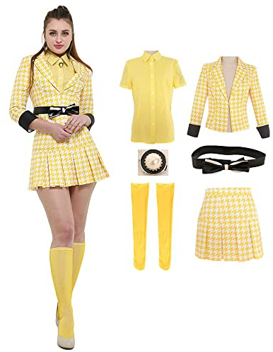 Cosplay.fm Women's Vintage Cosplay Costume Uniform Outfit(L, Yellow)