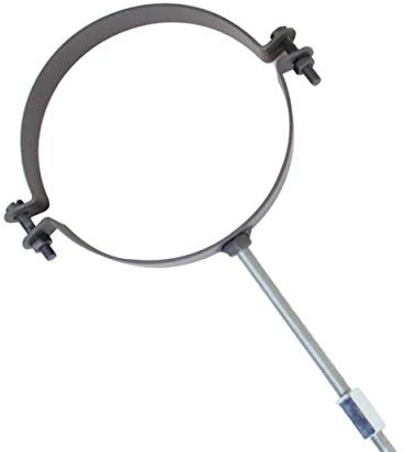 LANZZAS Lot de colliers de serrage pour tuyau de poêle, diamètre nominal 120 mm, couleur : gris fonte