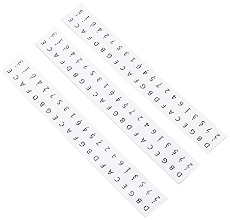 banapoy Thumb Piano Key Sticker, Kalimba Note Stickers 3Pcs für das 17‑tastige Daumenklavier (Weiß)