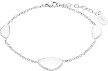 s.Oliver Armband Edelstahl Damen Armschmuck, 17+3 cm, Silber, Kommt in Schmuck Geschenk Box, 2035527