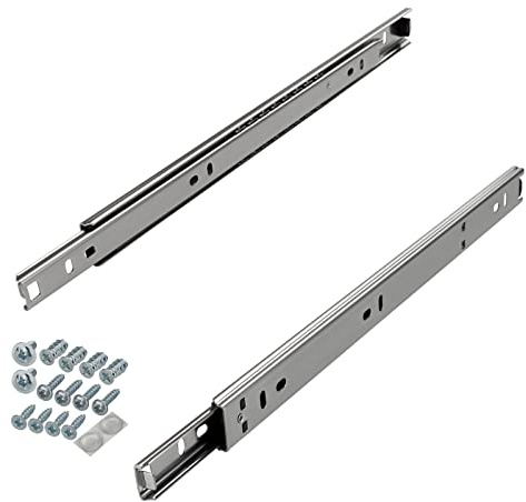 SOTECH 2 Paar Teilauszüge KT-15-H27-L400-NF-MS 400 mm Standardausführung, Traglast 15 kg, Schubladenschiene inkl. Schraubenset
