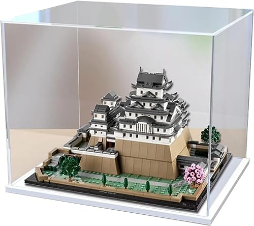 APRILA Acryl Vitrine 3mm für 21060 Architecture Burg Himeji, Staubdichte Vitrine Acrylic Display Case for Lego 21060 Modell Sammlerstücke, 35 x 30 x 25 cm (Nur Vitrine)