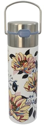 Eigenart LEEZA Moon doppelwandige Thermo- Trinkflasche aus Edelstahl mit Sportverschluss und Sieb, BPA frei, 500ml, 11024