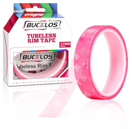 BUCKLOS Tubeless Rim Tape 17/19/21/23/25/28/30/32/35mm Width x 10m Length, Bike Wheel Rim Tape Suitable for Tubeless MTB/Road/Gravel Bikes Wheel Carbon Tubeless Kit -17mm
