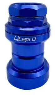 LUOKEKE SteuersäTze Klappbares Fahrrad-Headset mit abgedichtetem Lager, Ultraleicht, 98 g, Legierung, 34 mm, integriertes modifiziertes Schüssel-Set Ahead Kappe(Blue)