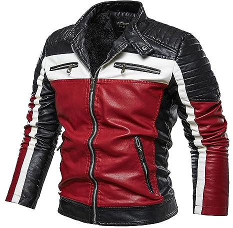 Duohropke Chaqueta de moto impermeable para hombre, chaqueta de moto transpirable, resistente al viento, para verano, para scooter y moto, rojo, XXL