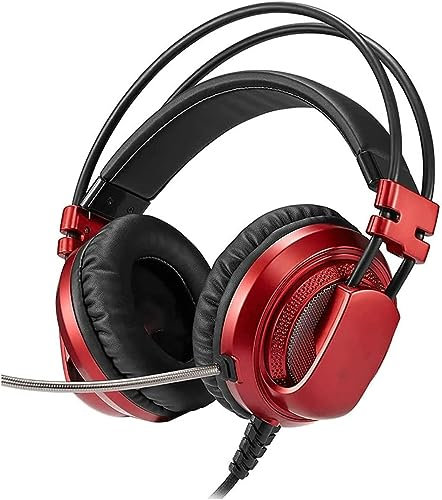 HOUDISAM Casque de Jeu avec Microphone – avec Son Surround 7.1, Casque avec Micro antibruit et Choc for Jeu sur Ordinateur, Accessoires Flexibles sur l'oreille