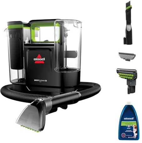 BISSELL SpotClean C5 Pet, Portable Carpet Cleaner, Remove Spills, Spots & Stains, For Carpets, Car Seats, Powerful Suction, Two-Tank Technology, Corded, 3928E, Black,cha Cha Lime