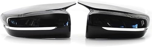 YyQFMA8 Auto Spiegelkappen für BMW 3 5 G11 G20 330i 330d 340i G30 530d 530i 520d 525i G32 2019 2020,Auto Rückspiegel Seite Glas Spiegel Abdeckung Trim Ersetzen Zubehör.,A-1 Pair Black