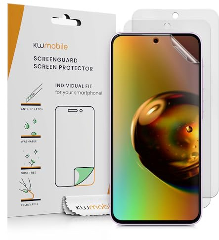 kwmobile 3X Folie matt kompatibel mit Samsung Galaxy A56 5G - Displayschutzfolie Schutzfolie - Displayschutz Displayfolie entspiegelt